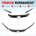 thumbnail image 3 of Ikon Motorsports Front Grille Trims Fits 2016-2021 Honda Civic Si Sedan Hatchback Coupe, OE Style Gloss Black ABS Bonnet Headlight Molding Trim 3PCS, 3 of 9