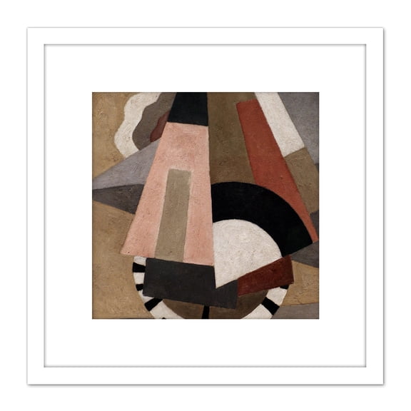 Mardsen Hartley Provincetown 1916 Painting 8X8 Inch Square Wooden Framed Wall Art Print Picture with Mount