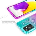 thumbnail image 5 of Compatible for Samsung Galaxy A82 5G Case, Samsung Galaxy Quantum 2 Case, with Tempered Glass Screen Protector SOGA Diamond Liquid Quicksand Cover Cute Girl Women Phone Case - Teal / Purple, 5 of 5