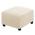thumbnail image 1 of HLONK Square Ottoman Cover Soft  Stretch Jacquard Ottoman Slipcovers Waterproof Non Slip Footstool Protect With Elastic Bottom Machine Washable-Primary color, 1 of 7