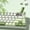 Milky White Green, variant on Matcha Green Frog Keycaps, PBT Custom Keycap Set 60 75 100 Percent, MOA Profile for Gaming Mechanical Keyboard, Compatible with ANSI/ISO, TKL, Full-Sized Layout