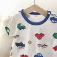 thumbnail image 5 of CAUYDY Newborn Baby Girls Boys Pajamas 3-24Months Infant Child Little Kids Short Sleeve Romper Preemie Clothes Spring Summer Sizes 6-9 Months,Blue, 5 of 6