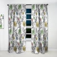 thumbnail image 2 of DESIGN ART Designart 'Hand drawn summer flowers' Floral Curtain Single Panel 52 in. wide x 84 in. high - 1 Panel 84 Inches, 2 of 5