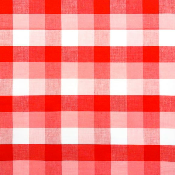 Waverly Inspirations 1 Yard Cut 100% Cotton Gingham Print Fabric, Poppy Red, 44" Wide for Quilting & Sewing