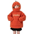 thumbnail image 3 of XUANTAOO Boys Girls Halloween Pumpkin Hoodie Oversized Full Zip Sweatshirt with Pocket Cute Cosplay for Trick or Treat, 3 of 9
