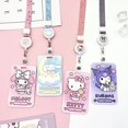 thumbnail image 2 of Sanrio tarjetero de Hello Kitty, My Melody Kuromi, Charm de Anime de dibujos animados, identificación de estudiante, Linda cubierta protectora, llavero, accesorios, regalo, 2 of 4