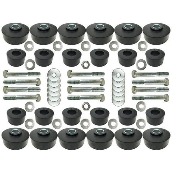 Auto Pro USA Body Mount OE Style Rubber Bushing and Hardware Kit Compatible with Impala Convertible 1960-1964 BM1012KIT