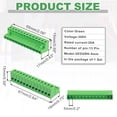 thumbnail image 2 of 13 Pin 5mm 0.2 Inch Pitch PCB Mount Screw Terminal Male Female, Green, 2 of 6