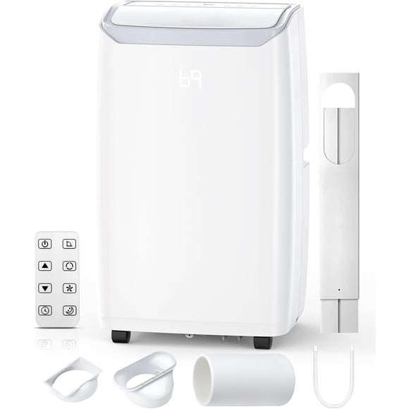 YUSAZENS Portable Air Conditioner 14000 BTU- Cools 750 Sq.Ft- Quiet with Dehumidifier Sleep Mode Timer Remote- White