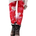 thumbnail image 3 of lcziwo Womens Valentine's Day Compression Leggings Gym High Waisted Workout Yoga Pants Fashion Heart Graphic Print Tights Multicolor S, 3 of 6