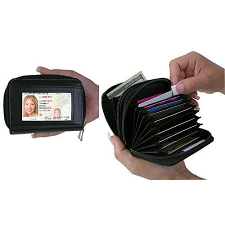 Tellsell Rfid Security Wallet Leather Accordion Flip Credit Card Zipper Scanning (Best 0 Credit Cards Canada)