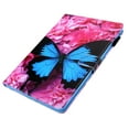 thumbnail image 5 of ELEHOLD Pattern Wallet Case for iPad Pro 11 inch 2024,Multi-Angle View Stand Leather Smart Flip Protective Cover with Card Holder & Pencil Loop,Blue Butterfly, 5 of 7