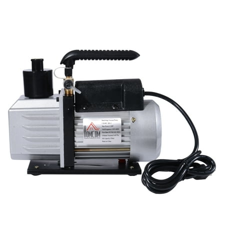 Dual Stage 5 CFM Rotary Vane 1/2 HP HVAC Refrigerant Vacuum Pump