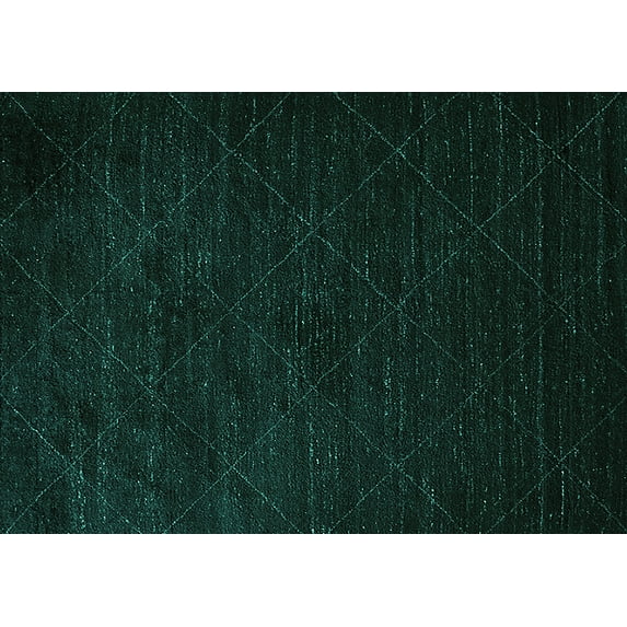 Ahgly Company Machine Washable Indoor Rectangle Solid Turquoise Blue Modern Area Rugs, 6' x 9'