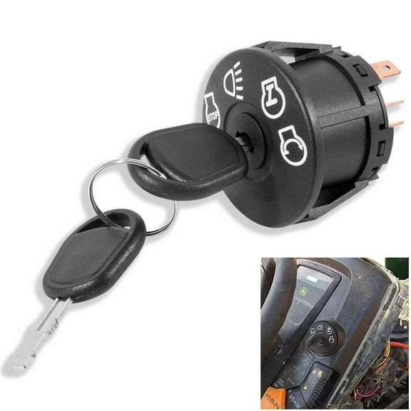 Ignition Switch for John Deere X500 X520 X310X540 X530X100 X300 X390 w/2 Keys
