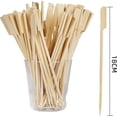 thumbnail image 2 of Paquete de 100 brochetas de bambú para barbacoa, brochetas de madera, brochetas para picar, brochetas de madera para kebab, palitos para fiestas de kebab a la parrilla, brochetas para barbacoas, Co, 2 of 5