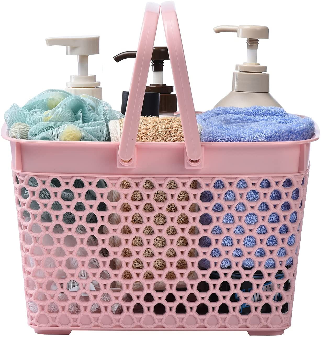Happy Date Shower Caddy Basket, Portable Shower Tote, Dorm College Shower Organizer Bucket with Handles,Storage Bin Shower Caddy Organizer for