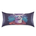 thumbnail image 3 of JSTEL Llama Space Polka Dots Satin Pillowcase Queen Size Pillow Cases Envelope Closure Bed Pillow Cover, 20 x 30 inch, 3 of 9