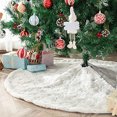 thumbnail image 1 of Falda con forma de árbol de Navidad, pelo blanco de felpa blanca como la nieve, 78 cm, 1 of 6