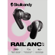 Skullcandy Rail ANC XT True Wireless Noise Cancelling Inner Ear Earbuds, True Black