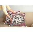thumbnail image 2 of Ambesonne Retro Throw Pillow Cover 2 Pack, Vintage Cinema Movie Star, 16", Brown Ecru Grey, 2 of 7