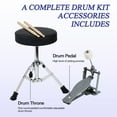 thumbnail image 2 of ADM 3-Piece Junior Drum Set for Kids Beginners, Kids Drum Kit with Full set of silent mats, Adjustable Throne, Cymbal, Pedal & Drumsticks - Red, Blue, Black, 2 of 8