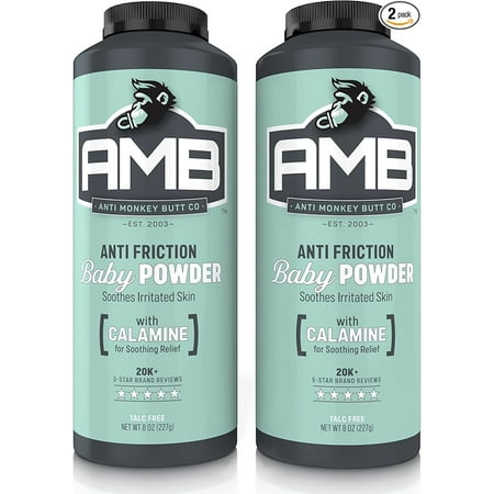 Anti Monkey Butt Baby Powder 2Pk – Talc-Free Prevents Diaper Rash 16oz