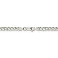 thumbnail image 3 of Solid 925 Sterling Silver 4.5mm Curb Cuban Chain Necklace - with Secure Lobster Lock Clasp 24", 3 of 6