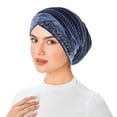 thumbnail image 1 of Velvet Rhinestone Turban Slouch Headband for Everyday Comfort and Elegant Styling in Attire, 1 of 3