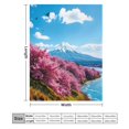 thumbnail image 2 of NIANHE Mountain snow flowers blanket, comfortable and soft, warm casual blanket, printed design, winter sofa dormitory home decoration, must-have travel product. Size is 60x80 inches., 2 of 9