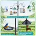 thumbnail image 4 of Bird Feeder Pole 92 Inch True Heavy Duty Birdhouse Pole with Squirrel Proof Baffle for Outdoor, Adjustable Bird Feeder Stand with 4 Shepherds Hook Mental Tray for Garden Attracting Wild Birds, 4 of 6