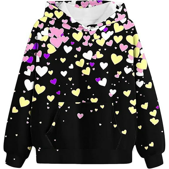Chenglor Toddler Girl Hoodies 3t Kids Hoodies Girls 5t Long Sleeve Preppy Clothes Long Sleeve Printed Sweatshirt for Casual Wear and Outdoor