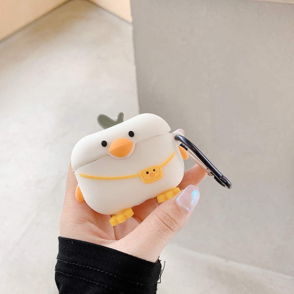 HSHDLDF Compatible with AirPods Case Cute Duck, Protective Silicone  Cartoon 3D Cover for AirPod 3rd Generation Case Duck, Kids Teens Girls  Women