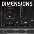 thumbnail image 4 of HLDIRECT Gaming Chair, Ergonomic Fabric Gamer Chair, Video Game Chair with Footrest and Massage Lumbar Cushion, Computer Office Chair, 4 of 9