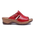 thumbnail image 2 of Josef Seibel Catalonia 32 Women's Leather Open Toe Mule Sandal In Red Size 8.5, 2 of 6