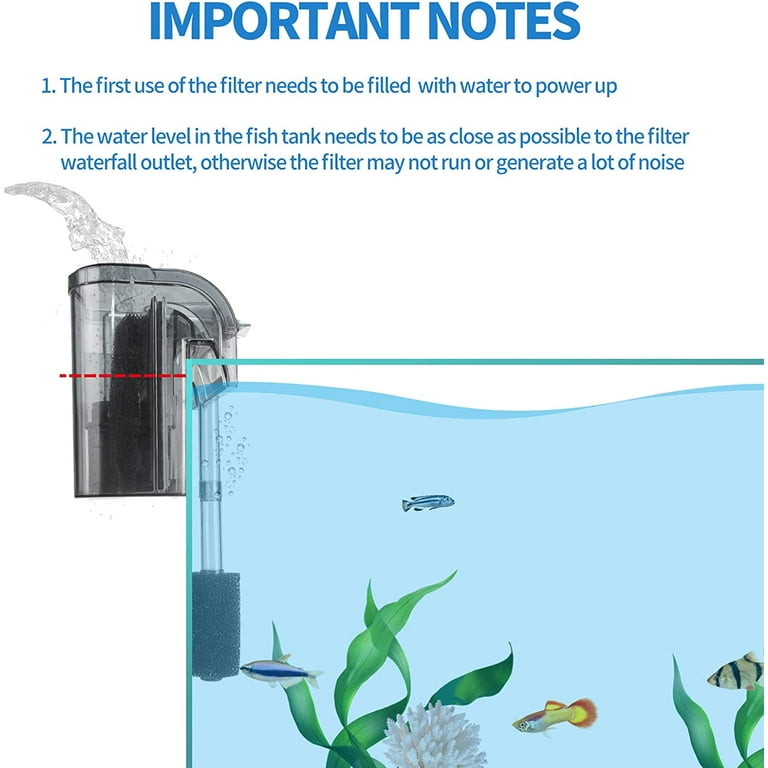 Boxtech Aquarium Hang On Filter Power Waterfall Suspension