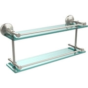 Monte Carlo 22" Double Glass Shelf with Gallery Rail (Build to Order)