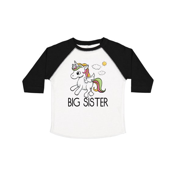 Inktastic Big Sister Unicorn Girls Toddler T-Shirt