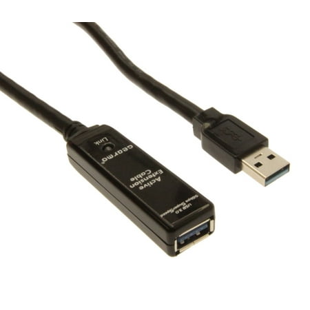 - Gearmo USB 3.0 Extension Cable Super-Speed 49ft. A-Male to A-Female with Amplifier AC Adapter