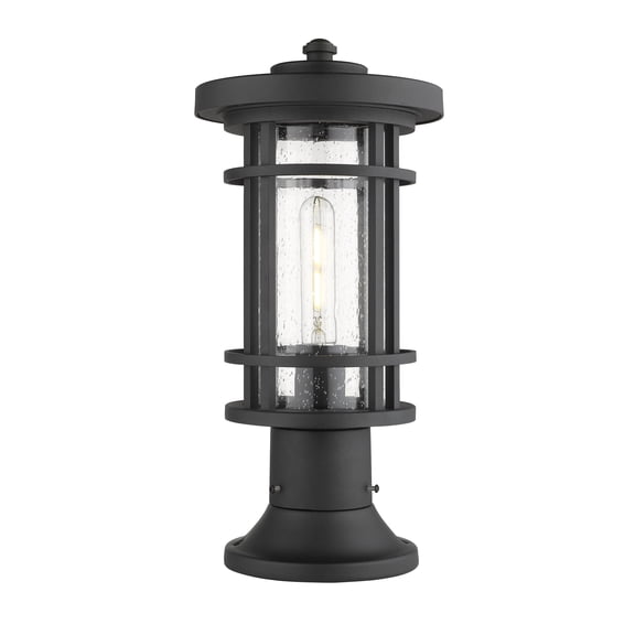 Jordan 1 Light Outdoor Pier Mounted Fixture Clear Seedy