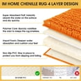 thumbnail image 5 of HAKUNA Upgrade Extra Large Haze Blue Bathroom Rug Set 3 Pieces Ultra Soft, Thick Absorbent Bath Mats, Non Slip Chenille Toilet Mat for Bathroom, Bedroom, Kitchen, Orange, 5 of 7