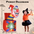 thumbnail image 2 of Costway 5 Ft Halloween Inflatable Clown Blow up Circus Clown Box Decoration with LED Lights, 2 of 10