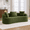 Green, variant on ATHOPE 65" Loveseat Sofa for Living Room, Modern Luxury Plush Teddy Fabric Deep Seat Curved Cloud Floor Couch with 3 Throw Pillows for Small Spaces, No Assembly Needed, Beige