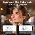 thumbnail image 2 of Auriculares PAXA Clipbuds7 Open Ear inalámbricos Bluetooth 5.4 Púrpura, 2 of 7