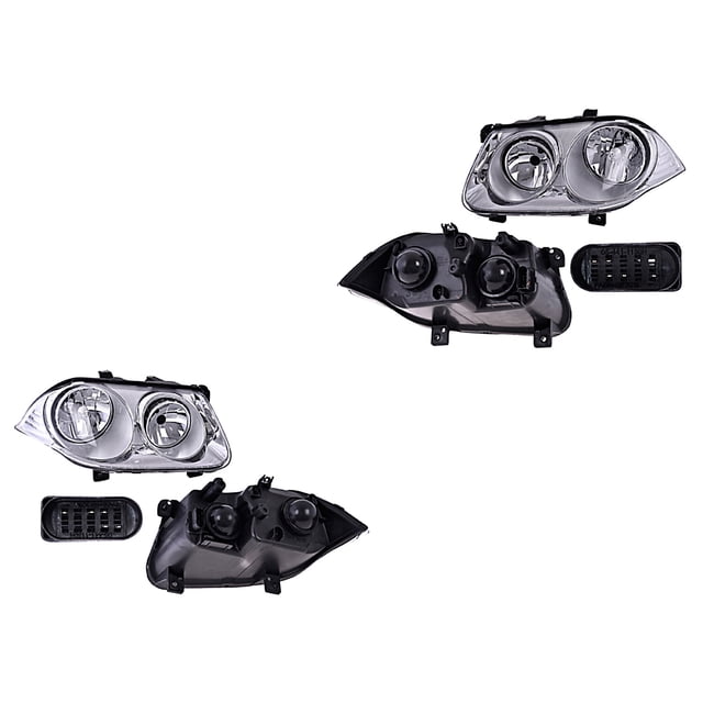 Par de Faros Jetta 2008 A 2015 Volkswagen Fdo Crom Manual P/Halog DEPO .