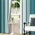 thumbnail image 3 of Lfeey Grommet Window Curtain for Bedroom Living Room, Set of 2, Ombre Curtains, Home Decoration, Sea Teal, 42x63 inches, 3 of 6