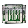 thumbnail image 2 of CHLOE Benjamin Mission 3pcs Folding Tiffany-glass Fireplace Screen 38" Wide, 2 of 2