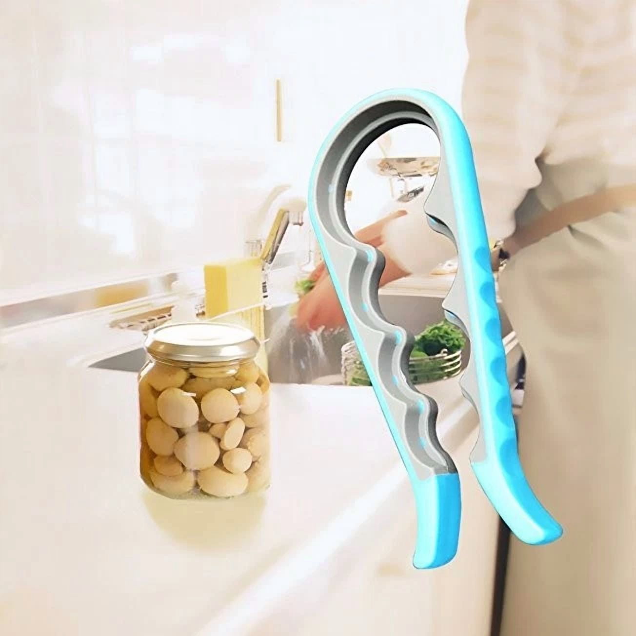 Jar Can Opener Rubber Handle Easy Grip Multi Container Bottle Jar Lid Can Opener