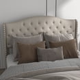 thumbnail image 4 of Tookss Queen Size Tufted Upholstered Platform Bed Frame with Headboard and Footboard, Velvet Platform Bed Raised Wing Back Headboard, 4 of 9