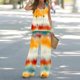 thumbnail image 1 of Ichuanyi liquidación de verano para mujeres sueltas de 2 piezas estampados impresos con cuello redondo tops sin mangas y pantalones largos traje de pistas ICHUANYI WER202308210924, 1 of 5